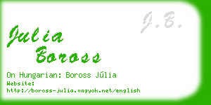 julia boross business card